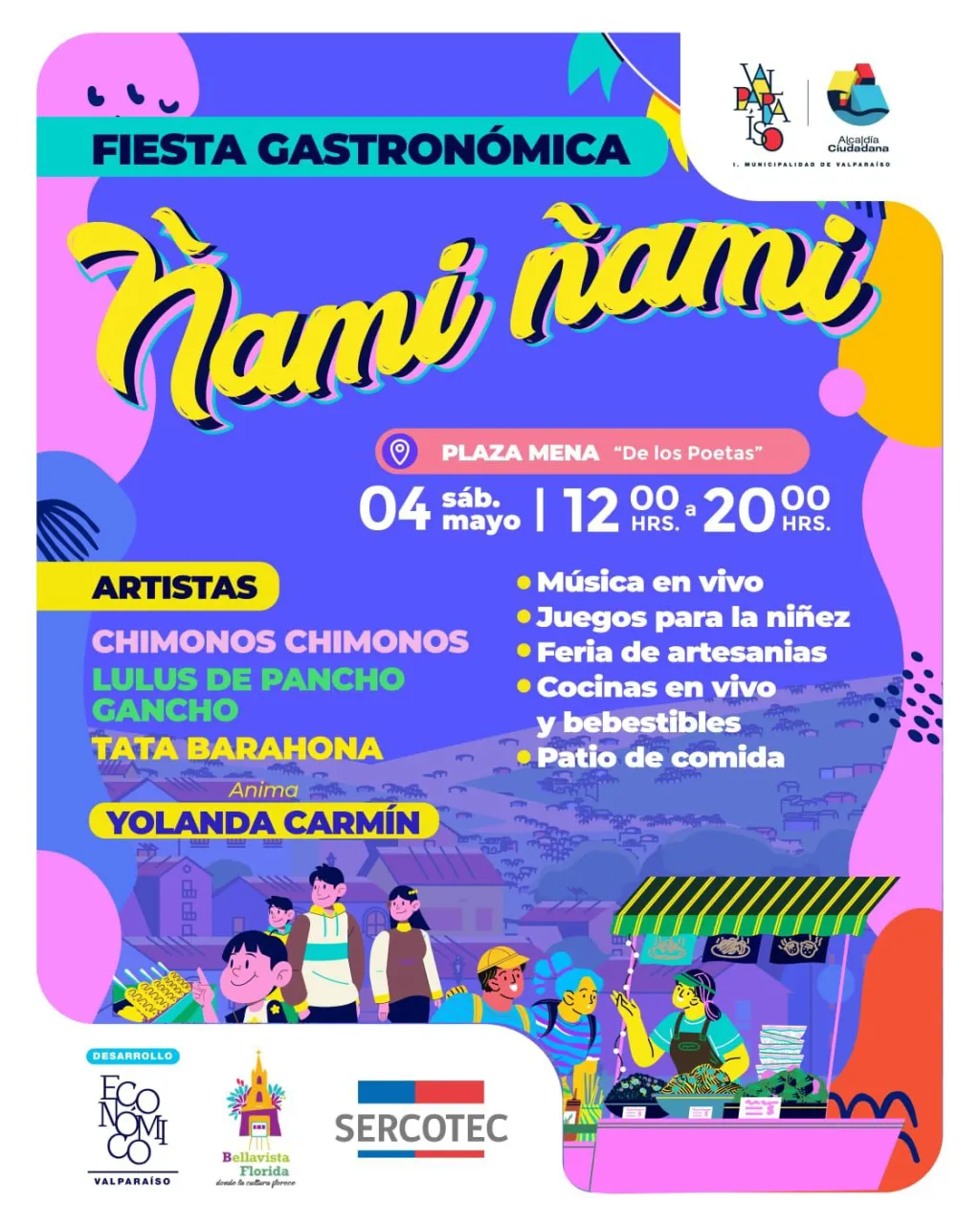 Se viene la VI edición del Festival Gastronómico Ñami Ñami: Gastronomía, música en vivo y actividades para toda la familia en Valparaíso 